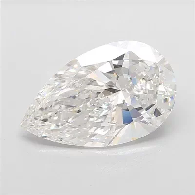 9.93ct F VVS2 Rare Carat Ideal Cut Pear Lab Grown Diamond