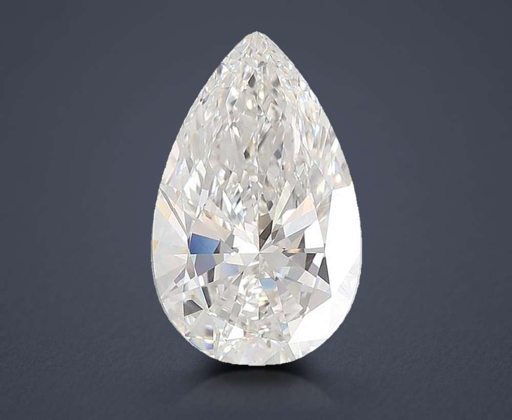 9.93ct F VVS2 Rare Carat Ideal Cut Pear Lab Grown Diamond