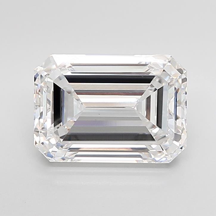 6.09ct E VVS2 Rare Carat Ideal Cut Emerald Lab Grown Diamond