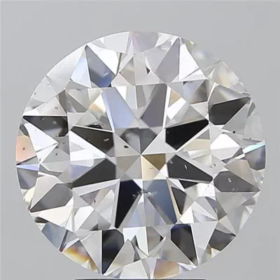 5.01ct F SI2 Rare Carat Ideal Cut Round Diamond