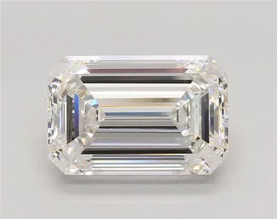 5.03ct F VVS2 Rare Carat Ideal Cut Emerald Lab Grown Diamond