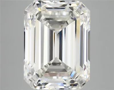 12.15ct F VVS2 Excellent Cut Emerald Lab Grown Diamond