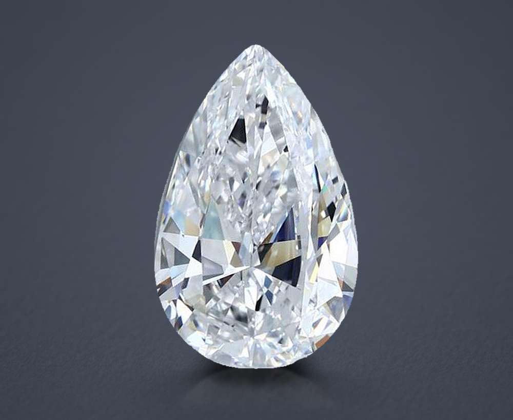6.60ct D VS2 Excellent Cut Pear Diamond