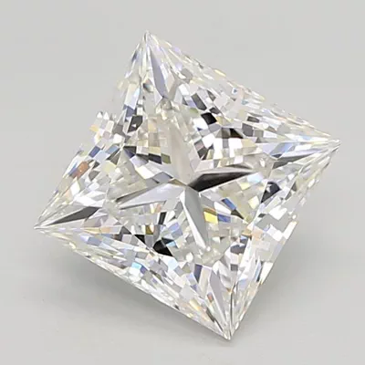 3.03ct F VVS2 Rare Carat Ideal Cut Princess Lab Grown Diamond