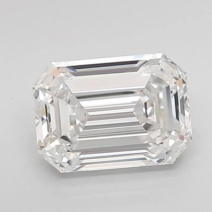 1.85ct F VVS2 Rare Carat Ideal Cut Emerald Lab Grown Diamond