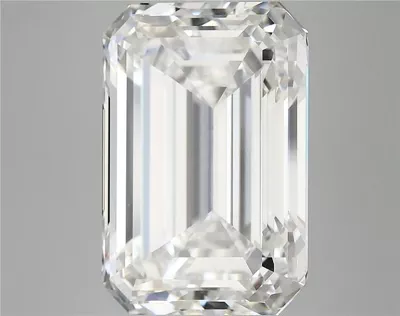 12.39ct F VVS2 Rare Carat Ideal Cut Emerald Lab Grown Diamond