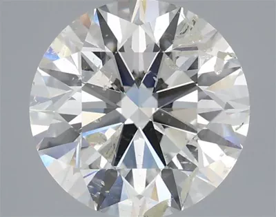 3.14ct I SI2 Rare Carat Ideal Cut Round Diamond