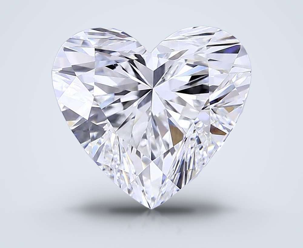 6.07ct E VVS2 Rare Carat Ideal Cut Heart Lab Grown Diamond