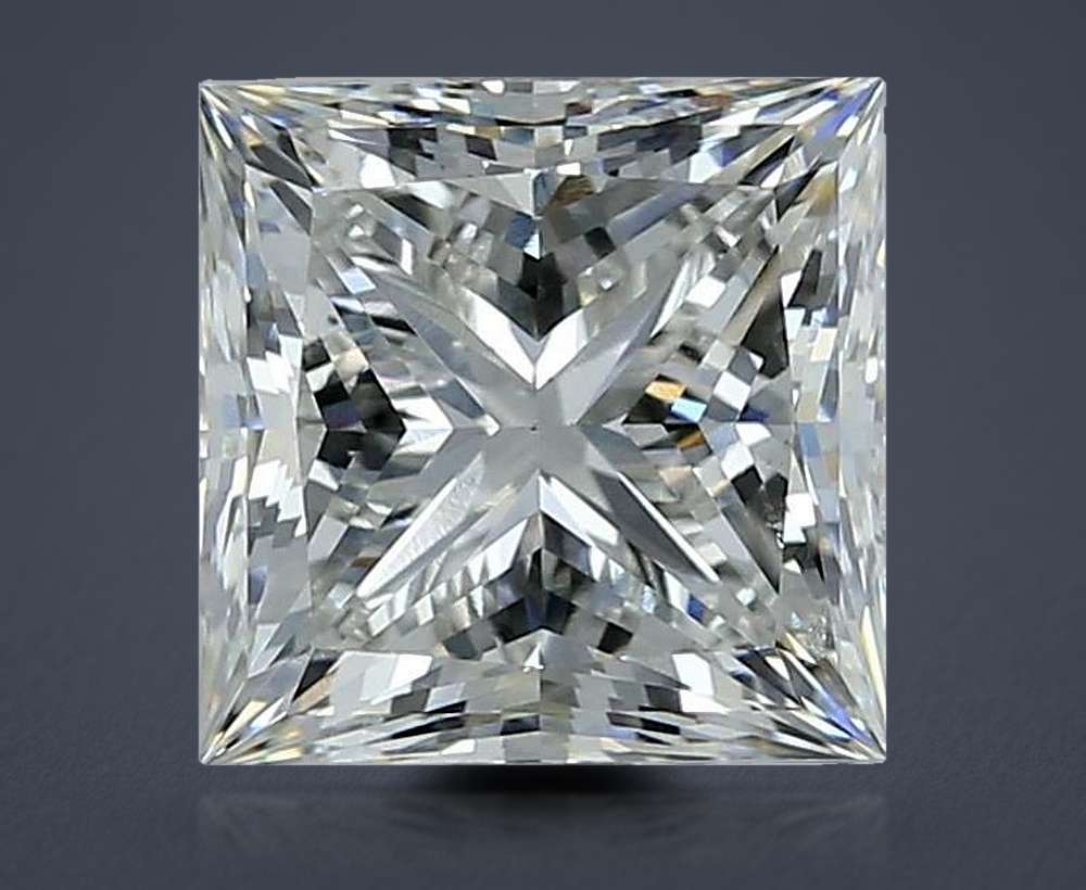 3.03ct I SI1 Rare Carat Ideal Cut Princess Diamond