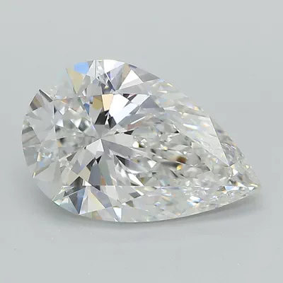 3.05ct E VS1 Rare Carat Ideal Cut Pear Lab Grown Diamond