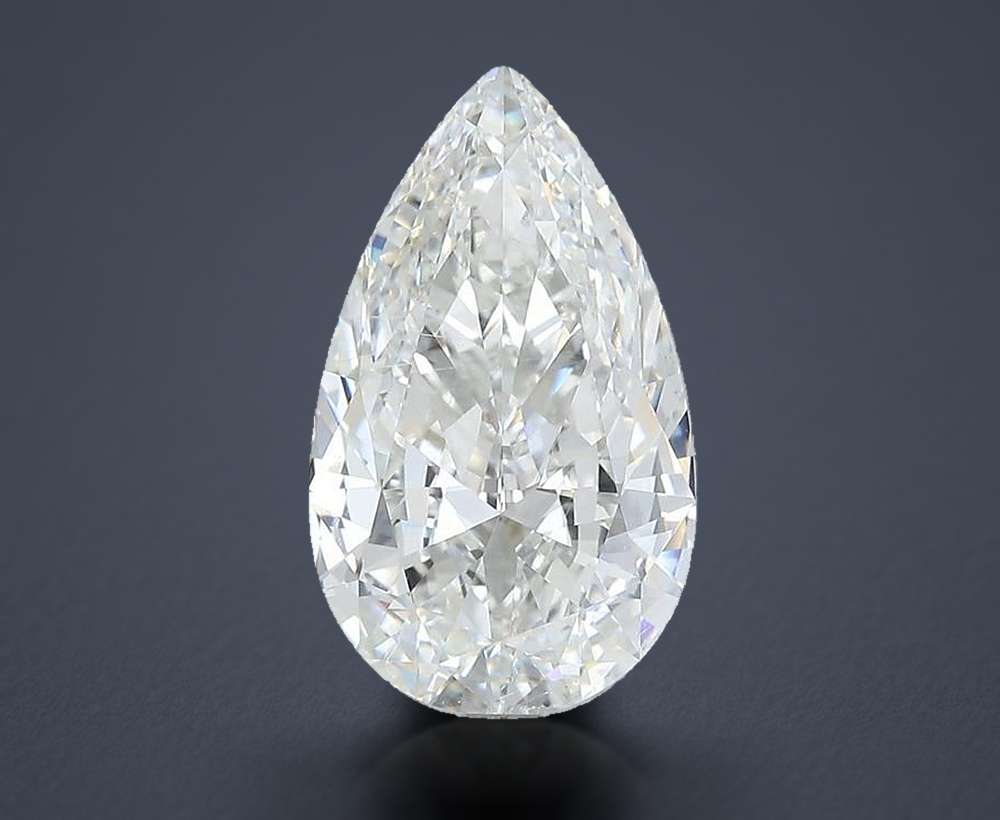 5.06ct I SI1 Rare Carat Ideal Cut Pear Diamond