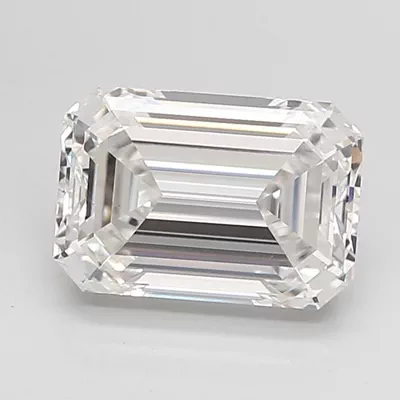 3.06ct F VS1 Rare Carat Ideal Cut Emerald Lab Grown Diamond