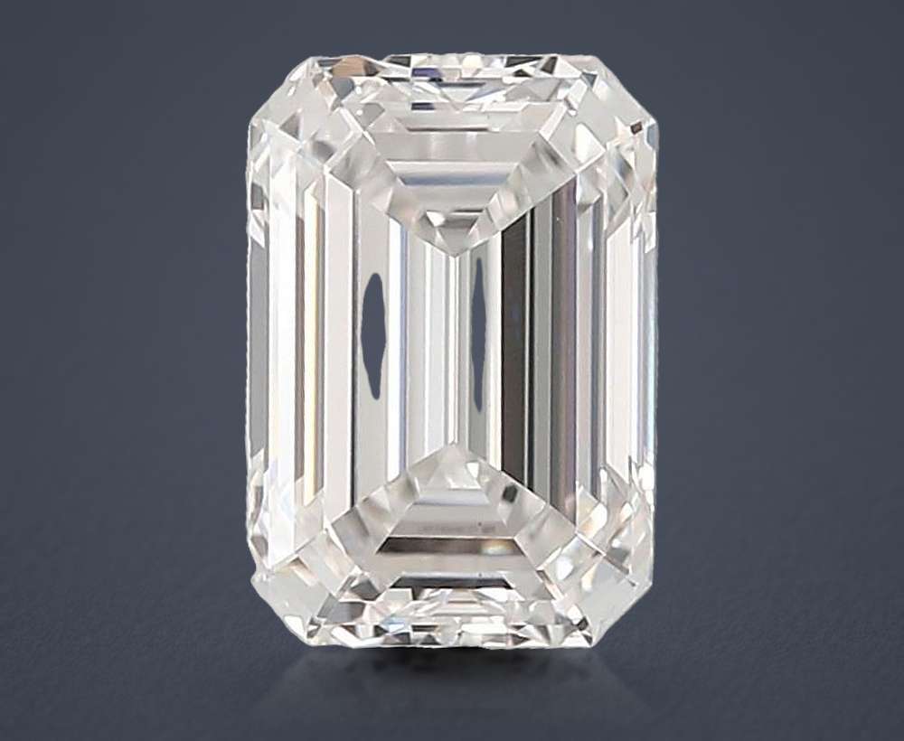 3.06ct F VS1 Rare Carat Ideal Cut Emerald Lab Grown Diamond