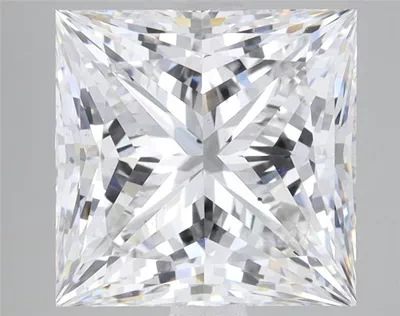 5.11ct F VS2 Rare Carat Ideal Cut Princess Lab Grown Diamond