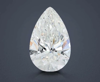 3.09ct F VVS2 Rare Carat Ideal Cut Pear Lab Grown Diamond