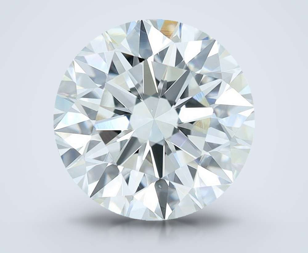 2.96ct J VS2 Rare Carat Ideal Cut Round Diamond