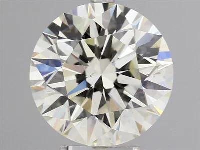 4.13ct K VS2 Rare Carat Ideal Cut Round Diamond