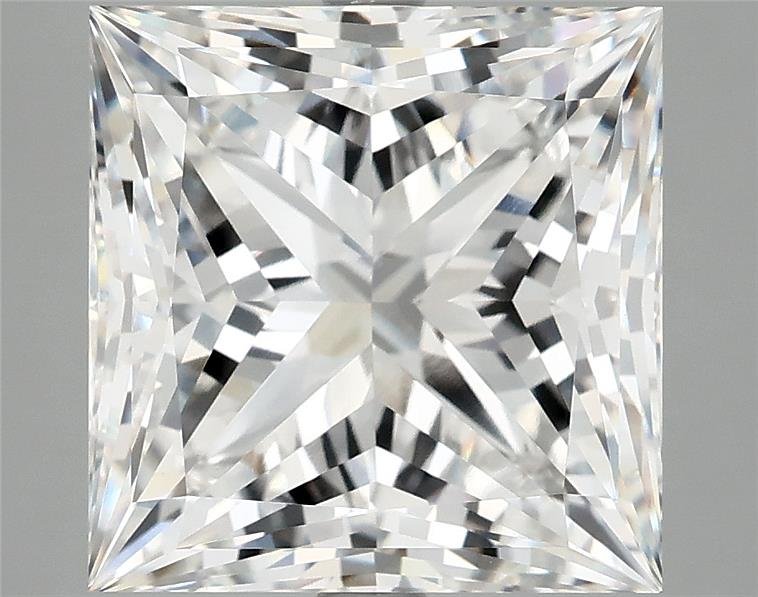 7.59ct F VVS2 Rare Carat Ideal Cut Princess Lab Grown Diamond