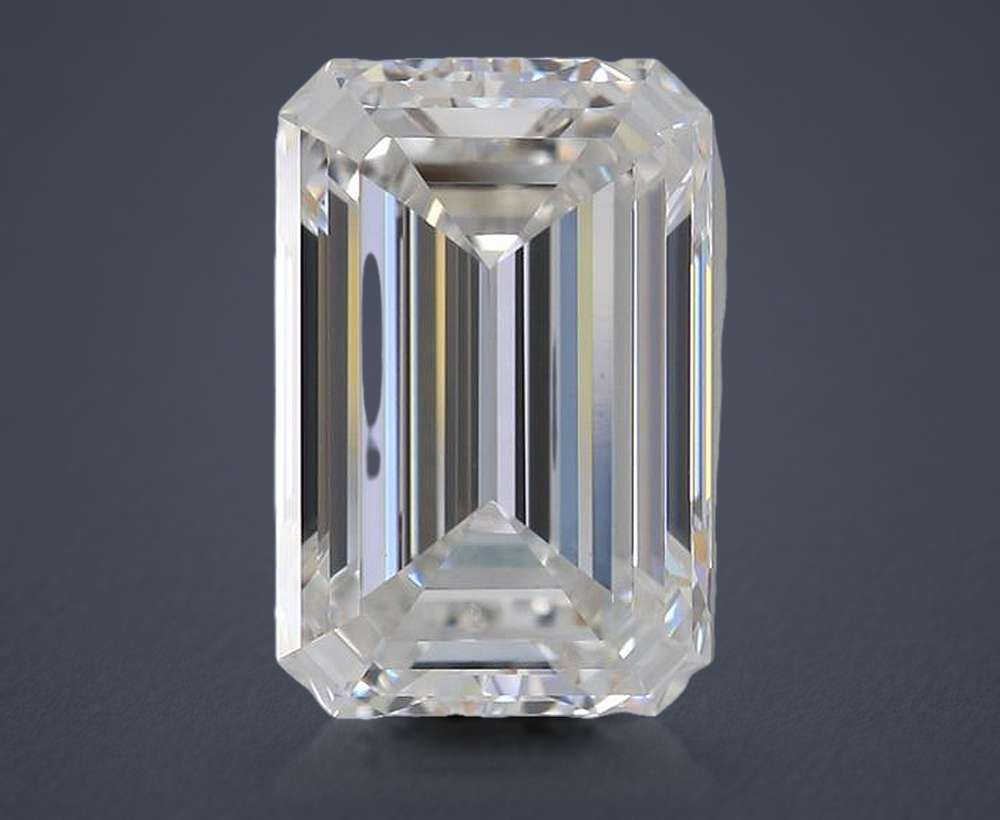 4.08ct F VVS2 Rare Carat Ideal Cut Emerald Lab Grown Diamond