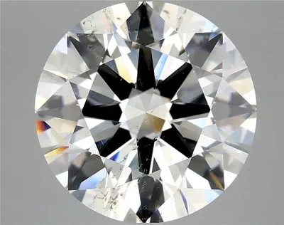 6.04ct K SI2 Rare Carat Ideal Cut Round Diamond