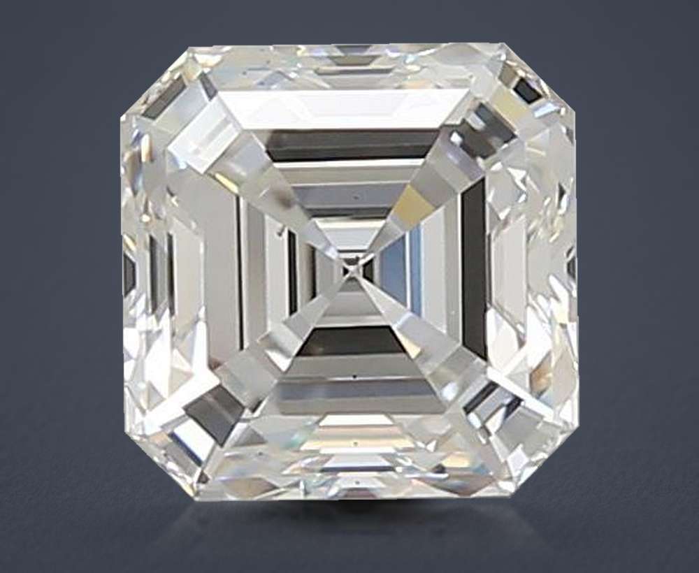 1.47ct F VS2 Rare Carat Ideal Cut Asscher Lab Grown Diamond