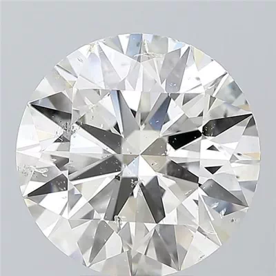 5.03ct J SI2 Rare Carat Ideal Cut Round Diamond