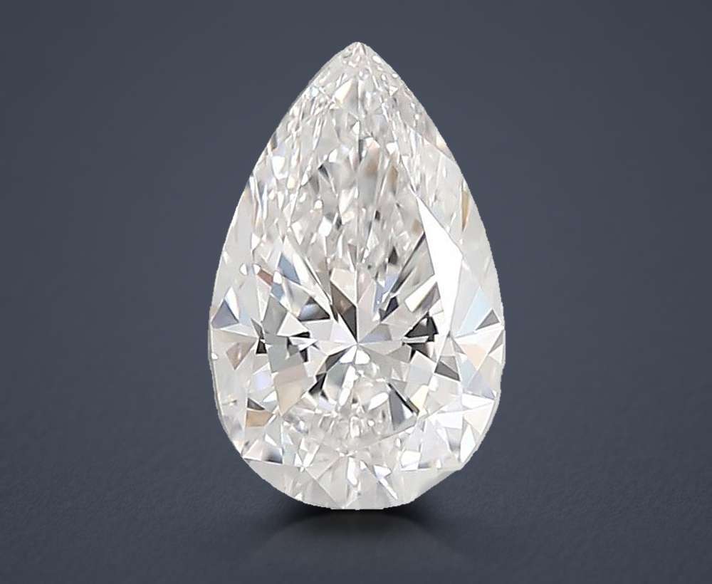 1.46ct E VVS2 Rare Carat Ideal Cut Pear Lab Grown Diamond