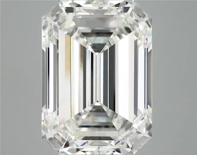 12.41ct F VVS2 Rare Carat Ideal Cut Emerald Lab Grown Diamond