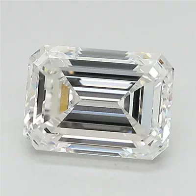 2.01ct E SI1 Rare Carat Ideal Cut Emerald Lab Grown Diamond