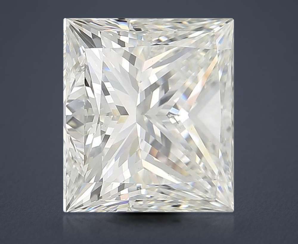 6.06ct J SI1 Rare Carat Ideal Cut Princess Diamond