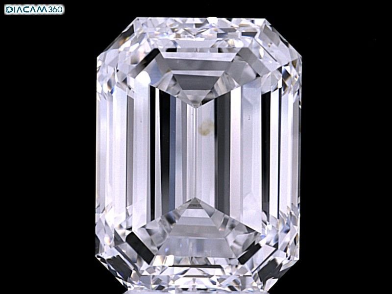 6.06ct E VS2 Rare Carat Ideal Cut Emerald Diamond
