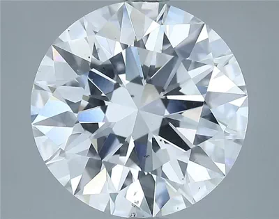 5.13ct D SI2 Rare Carat Ideal Cut Round Diamond