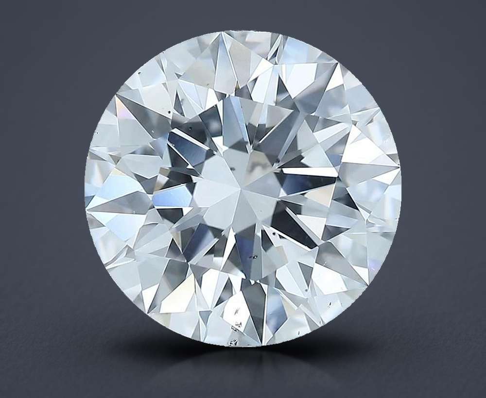 5.13ct D SI2 Rare Carat Ideal Cut Round Diamond
