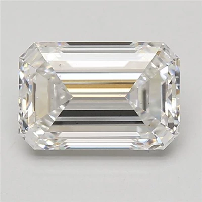 3.02ct E VS2 Rare Carat Ideal Cut Emerald Lab Grown Diamond