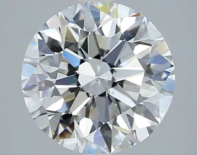 3.41ct F VS2 Rare Carat Ideal Cut Round Diamond