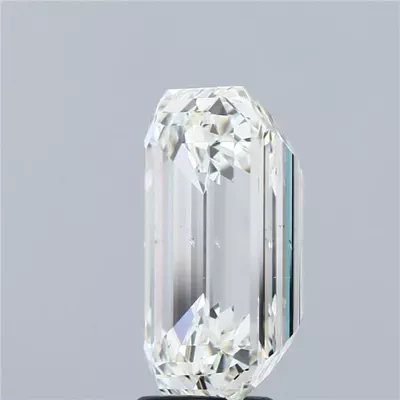 7.03ct I SI1 Rare Carat Ideal Cut Emerald Diamond