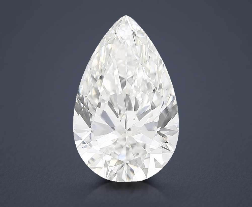 11.54ct F VVS2 Rare Carat Ideal Cut Pear Lab Grown Diamond