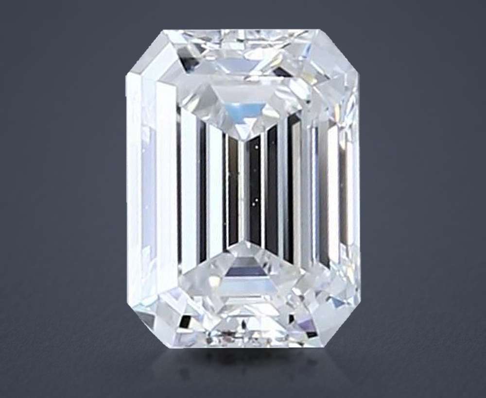 0.86ct D VS2 Very Good Cut Emerald Diamond