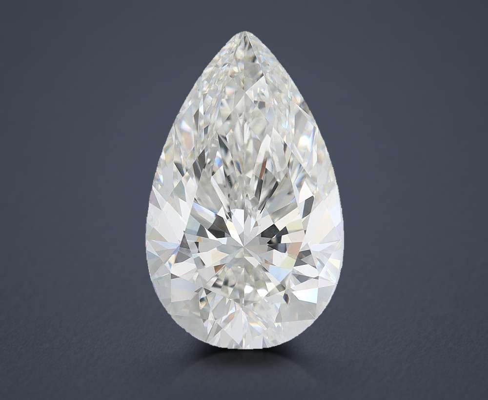 9.02ct G VVS2 Rare Carat Ideal Cut Pear Lab Grown Diamond