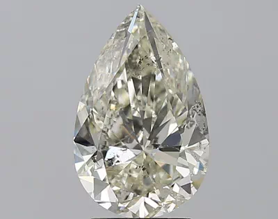 3.01ct J SI2 Rare Carat Ideal Cut Pear Diamond