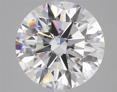 5.06ct D SI1 Rare Carat Ideal Cut Round Diamond