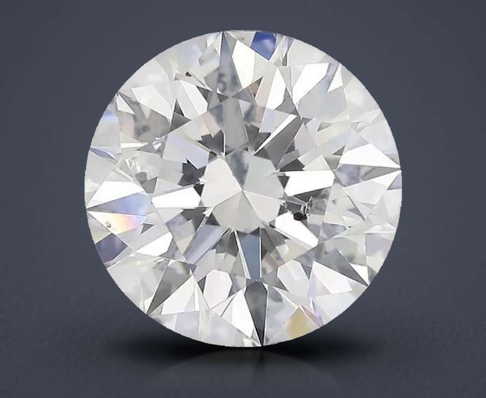 4.04ct D SI2 Rare Carat Ideal Cut Round Diamond