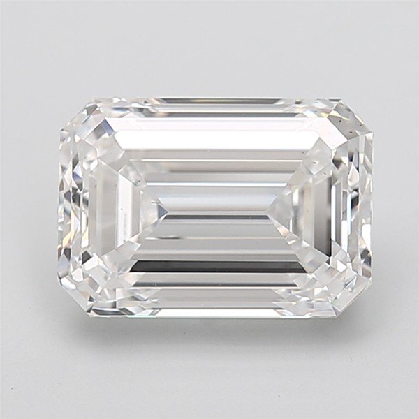 4.09ct F VS2 Very Good Cut Emerald Lab Grown Diamond