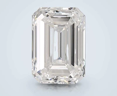 4.09ct F VS2 Very Good Cut Emerald Lab Grown Diamond