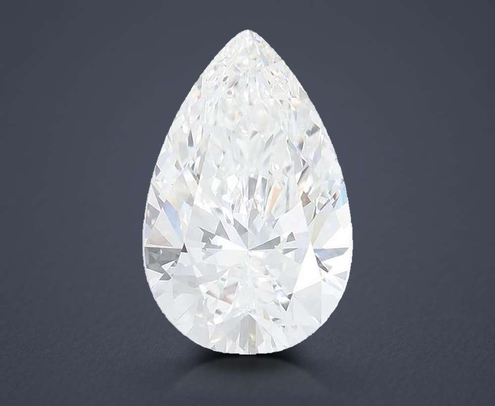 7.07ct E VVS2 Rare Carat Ideal Cut Pear Lab Grown Diamond