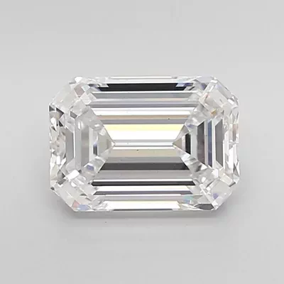 3.04ct D VS2 Rare Carat Ideal Cut Emerald Lab Grown Diamond