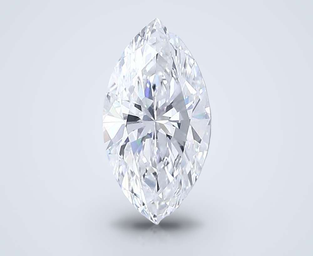 3.09ct E VS2 Rare Carat Ideal Cut Marquise Lab Grown Diamond