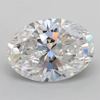 2.08ct E VS2 Rare Carat Ideal Cut Oval Lab Grown Diamond