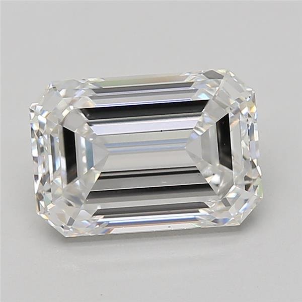 3.51ct D VS2 Rare Carat Ideal Cut Emerald Lab Grown Diamond