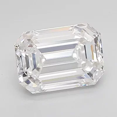 1.85ct D VVS2 Very Good Cut Emerald Lab Grown Diamond